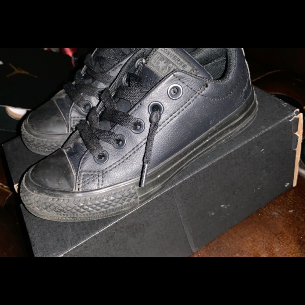 Leather converse kids shoes